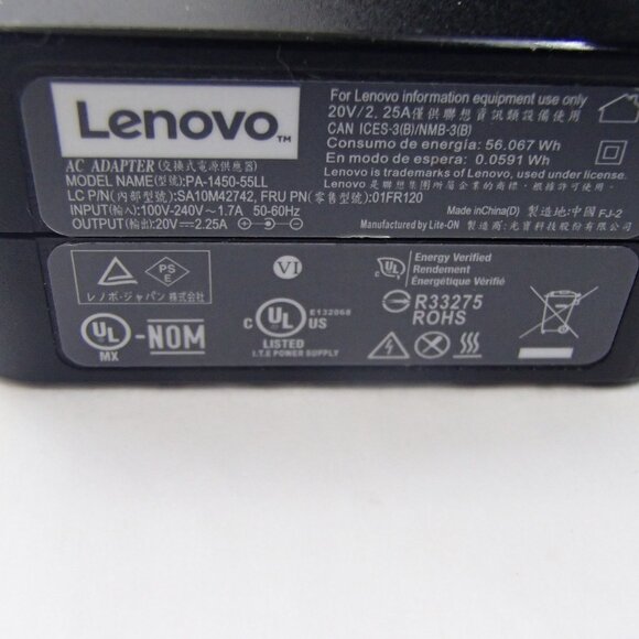 Lenovo PA-1450-55LL - 45W 20V 2.25A 1.7mm Tip AC Adapter - Picture 4 of 4